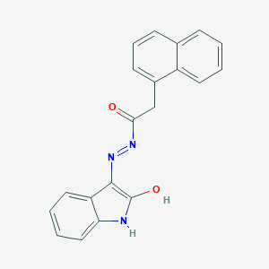 molecular formula C20H15N3O2 B391346 (E)-2-(naphthalen-1-yl)-N'-(2-oxoindolin-3-ylidene)acetohydrazide CAS No. 328538-76-7