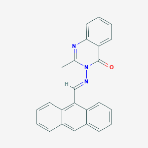 3-[(9-anthrylmethylene)amino]-2-methyl-4(3H)-quinazolinone