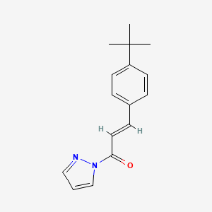 molecular formula C16H18N2O B3913480 1-[3-(4-tert-butylphenyl)acryloyl]-1H-pyrazole 