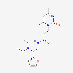 N-[2-(diethylamino)-2-(2-furyl)ethyl]-3-(4,6-dimethyl-2-oxopyrimidin-1(2H)-yl)propanamide