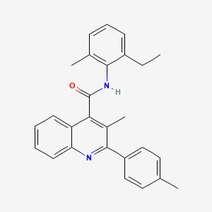 N-(2-ethyl-6-methylphenyl)-3-methyl-2-(4-methylphenyl)-4-quinolinecarboxamide