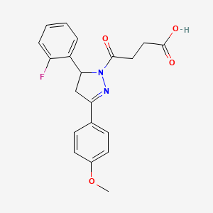 4-[5-(2-fluorophenyl)-3-(4-methoxyphenyl)-4,5-dihydro-1H-pyrazol-1-yl]-4-oxobutanoic acid