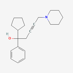 1-Cyclopentyl-1-phenyl-5-(piperidin-1-yl)pent-3-yn-1-ol