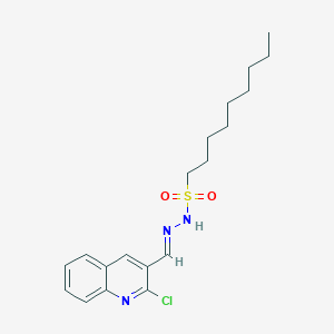 molecular formula C19H26ClN3O2S B391355 N'-[(2-chloro-3-quinolinyl)methylene]-1-nonanesulfonohydrazide 