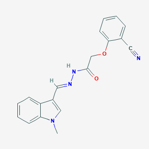 molecular formula C19H16N4O2 B391357 2-(2-cyanophenoxy)-N'-[(1-methyl-1H-indol-3-yl)methylene]acetohydrazide 