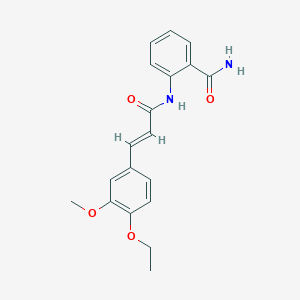 molecular formula C19H20N2O4 B3913586 2-{[3-(4-ethoxy-3-methoxyphenyl)acryloyl]amino}benzamide 