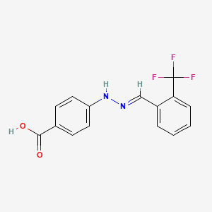 (E)-4-(2-(2-(trifluoromethyl)benzylidene)hydrazinyl)benzoic acid