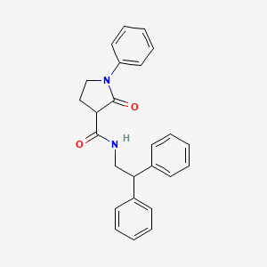 molecular formula C25H24N2O2 B3913627 N-(2,2-diphenylethyl)-2-oxo-1-phenyl-3-pyrrolidinecarboxamide 