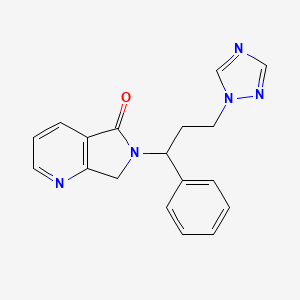 6-[1-phenyl-3-(1H-1,2,4-triazol-1-yl)propyl]-6,7-dihydro-5H-pyrrolo[3,4-b]pyridin-5-one