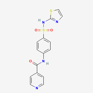 molecular formula C15H12N4O3S2 B3913665 N-{4-[(1,3-thiazol-2-ylamino)sulfonyl]phenyl}isonicotinamide 