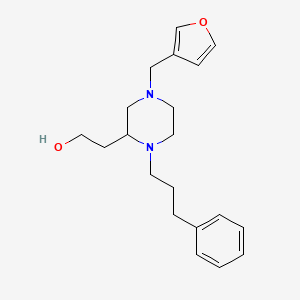 molecular formula C20H28N2O2 B3913669 2-[4-(3-furylmethyl)-1-(3-phenylpropyl)-2-piperazinyl]ethanol 