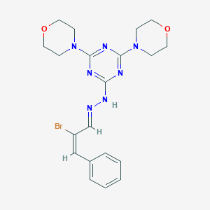 molecular formula C20H24BrN7O2 B391367 N-(2-Bromo-3-phenyl-allylidene)-N'-(4,6-di-morpholin-4-yl-[1,3,5]triazin-2-yl)-hydrazine 