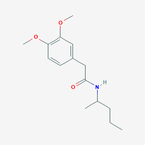 molecular formula C15H23NO3 B3913671 2-(3,4-dimethoxyphenyl)-N-(1-methylbutyl)acetamide 