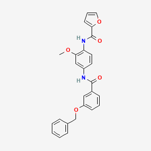 N-(4-{[3-(benzyloxy)benzoyl]amino}-2-methoxyphenyl)-2-furamide