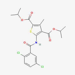 molecular formula C20H21Cl2NO5S B3913743 diisopropyl 5-[(2,5-dichlorobenzoyl)amino]-3-methyl-2,4-thiophenedicarboxylate 