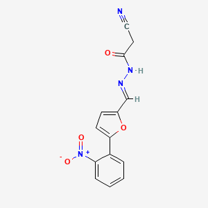 2-cyano-N'-{(E)-[5-(2-nitrophenyl)furan-2-yl]methylidene}acetohydrazide