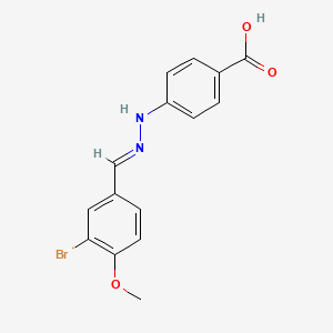 4-[2-(3-bromo-4-methoxybenzylidene)hydrazino]benzoic acid