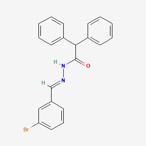 molecular formula C21H17BrN2O B3913765 N'-(3-bromobenzylidene)-2,2-diphenylacetohydrazide 