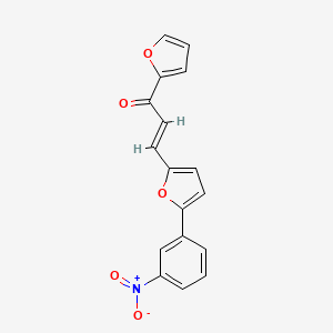 (2E)-1-(furan-2-yl)-3-[5-(3-nitrophenyl)furan-2-yl]prop-2-en-1-one