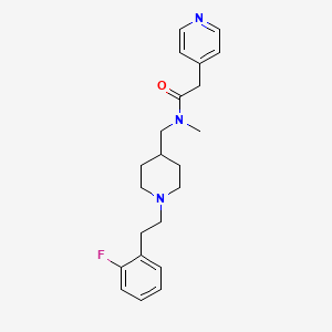 N-({1-[2-(2-fluorophenyl)ethyl]-4-piperidinyl}methyl)-N-methyl-2-(4-pyridinyl)acetamide