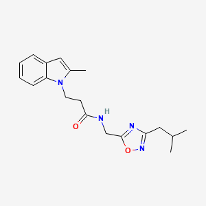 N-[(3-isobutyl-1,2,4-oxadiazol-5-yl)methyl]-3-(2-methyl-1H-indol-1-yl)propanamide