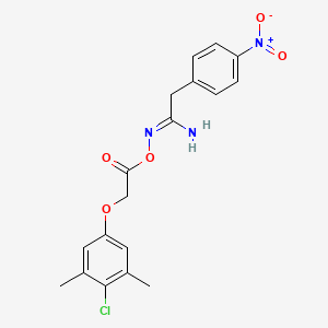 N'-{[(4-chloro-3,5-dimethylphenoxy)acetyl]oxy}-2-(4-nitrophenyl)ethanimidamide