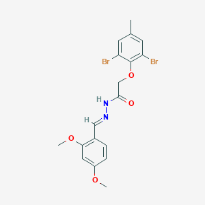 molecular formula C18H18Br2N2O4 B391381 2-(2,6-dibromo-4-methylphenoxy)-N'-(2,4-dimethoxybenzylidene)acetohydrazide 