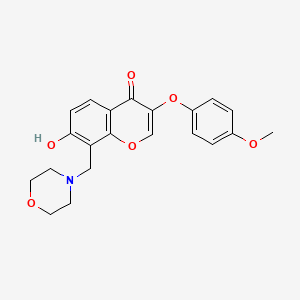 molecular formula C21H21NO6 B3913825 7-hydroxy-3-(4-methoxyphenoxy)-8-(4-morpholinylmethyl)-4H-chromen-4-one 