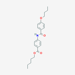 molecular formula C23H29NO4 B391383 Pentyl 4-[(4-butoxybenzoyl)amino]benzoate 
