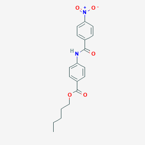 molecular formula C19H20N2O5 B391386 4-(4-Nitro-benzoylamino)-benzoic acid pentyl ester 