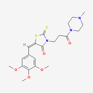 3-[3-(4-methyl-1-piperazinyl)-3-oxopropyl]-2-thioxo-5-(3,4,5-trimethoxybenzylidene)-1,3-thiazolidin-4-one