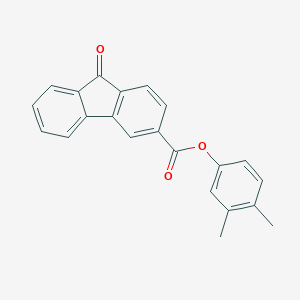 molecular formula C22H16O3 B391392 3,4-dimethylphenyl 9-oxo-9H-fluorene-3-carboxylate 