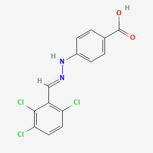 molecular formula C14H9Cl3N2O2 B3913923 (E)-4-(2-(2,3,6-trichlorobenzylidene)hydrazinyl)benzoic acid 