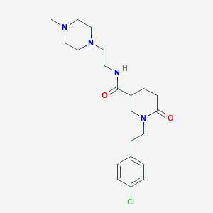 1-[2-(4-chlorophenyl)ethyl]-N-[2-(4-methyl-1-piperazinyl)ethyl]-6-oxo-3-piperidinecarboxamide