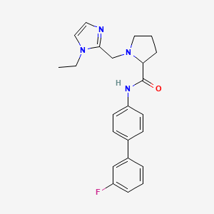 1-[(1-ethyl-1H-imidazol-2-yl)methyl]-N-(3'-fluoro-4-biphenylyl)prolinamide