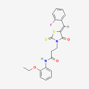 N-(2-ethoxyphenyl)-3-[5-(2-fluorobenzylidene)-4-oxo-2-thioxo-1,3-thiazolidin-3-yl]propanamide