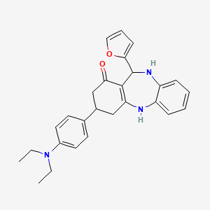 3-[4-(diethylamino)phenyl]-11-(2-furyl)-2,3,4,5,10,11-hexahydro-1H-dibenzo[b,e][1,4]diazepin-1-one