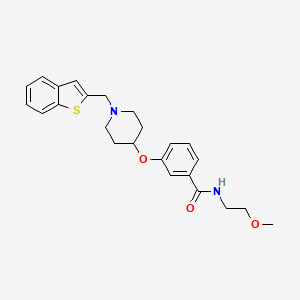 3-{[1-(1-benzothien-2-ylmethyl)-4-piperidinyl]oxy}-N-(2-methoxyethyl)benzamide