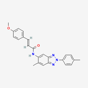 molecular formula C24H22N4O2 B3914028 3-(4-methoxyphenyl)-N-[6-methyl-2-(4-methylphenyl)-2H-1,2,3-benzotriazol-5-yl]acrylamide 