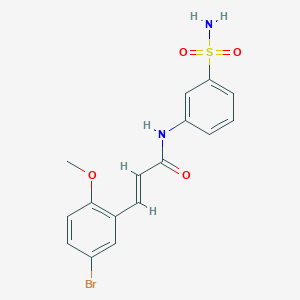 (E)-3-(5-bromo-2-methoxyphenyl)-N-(3-sulfamoylphenyl)prop-2-enamide