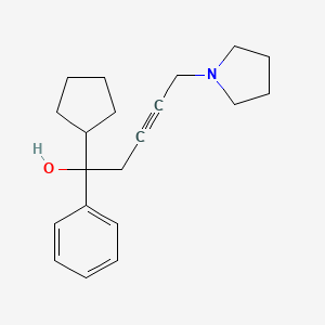 1-Cyclopentyl-1-phenyl-5-(pyrrolidin-1-yl)pent-3-yn-1-ol