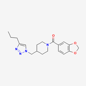 1-(1,3-benzodioxol-5-ylcarbonyl)-4-[(4-propyl-1H-1,2,3-triazol-1-yl)methyl]piperidine