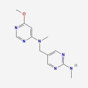 5-{[(6-methoxypyrimidin-4-yl)(methyl)amino]methyl}-N-methylpyrimidin-2-amine