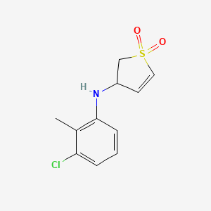 molecular formula C11H12ClNO2S B3914086 (3-chloro-2-methylphenyl)(1,1-dioxido-2,3-dihydro-3-thienyl)amine 