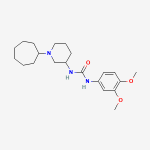 molecular formula C21H33N3O3 B3914094 N-(1-cycloheptyl-3-piperidinyl)-N'-(3,4-dimethoxyphenyl)urea 