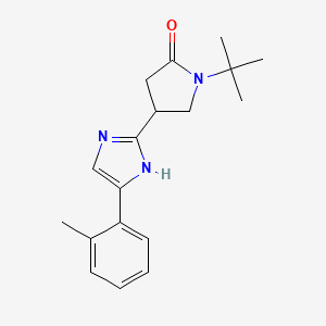 1-tert-butyl-4-[4-(2-methylphenyl)-1H-imidazol-2-yl]-2-pyrrolidinone