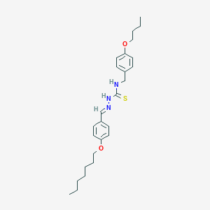 (2E)-N-(4-butoxybenzyl)-2-[4-(heptyloxy)benzylidene]hydrazinecarbothioamide