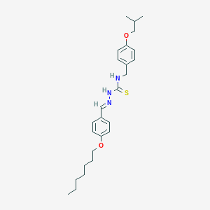 4-(heptyloxy)benzaldehyde N-(4-isobutoxybenzyl)thiosemicarbazone