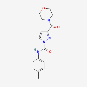 N-(4-methylphenyl)-3-(4-morpholinylcarbonyl)-1H-pyrazole-1-carboxamide