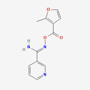 molecular formula C12H11N3O3 B3914152 N'-[(2-methyl-3-furoyl)oxy]-3-pyridinecarboximidamide 